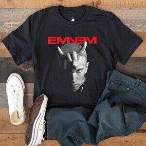 Eminem Horns Gesture Retro Hip Hop Fan Graphic Unisex T-Shirt